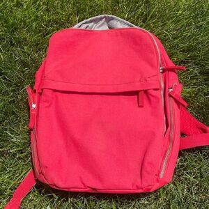 IKEA red canvas backpack